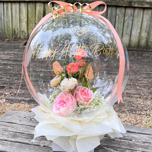 Flowers bouquets in a Balloon